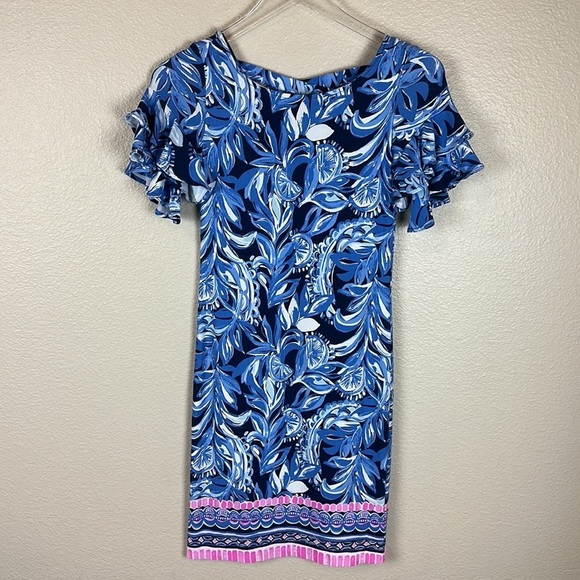 LILLY PULITZER HIGH TIDE NAVY DIANNA DRESS - Picture 2 of 10